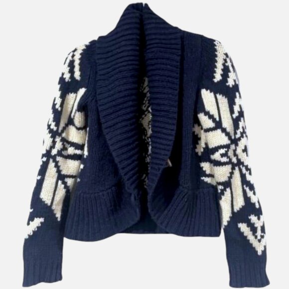 NWT AMERICAN EAGLE OUTFITTERS Shawl Collar Knit Cardigan Sweater S Toggle Wool - Picture 1 of 6